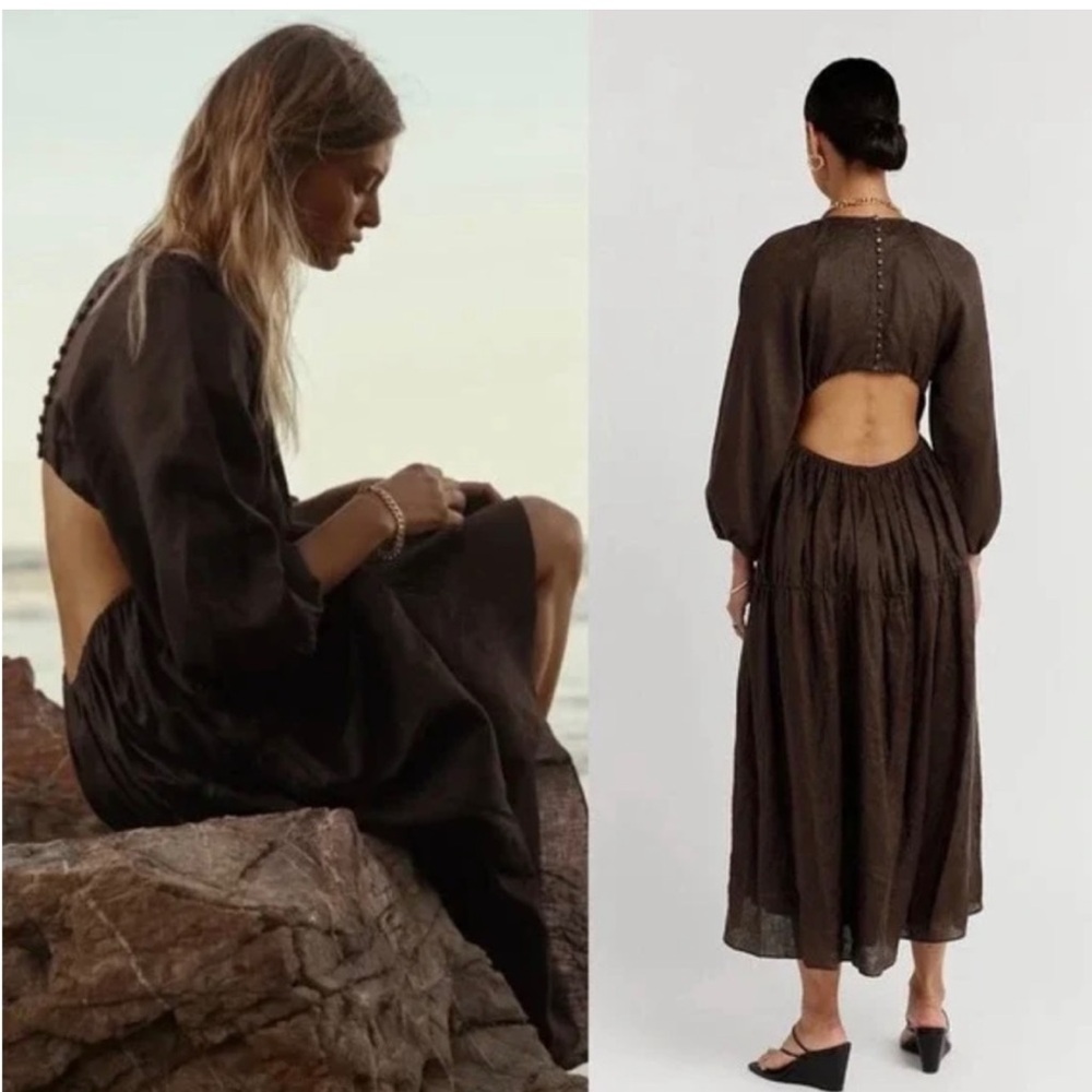 DISSH Impala Dress dark brown Size 2 - Picture 2 of 7